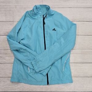Adidas Blue Ski Snow Jacket Lightweight Performance Size Med